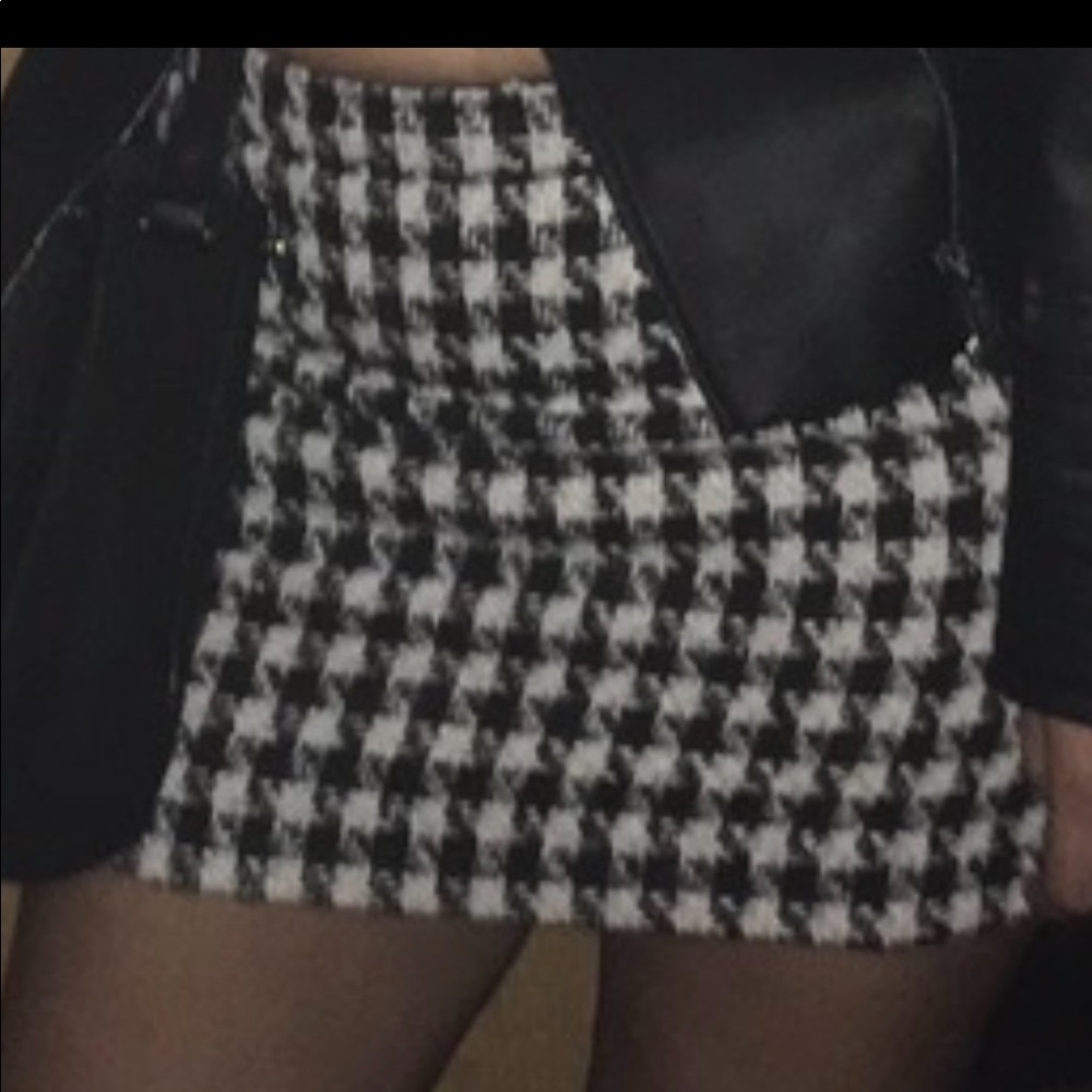 Mango Woolen check skirt